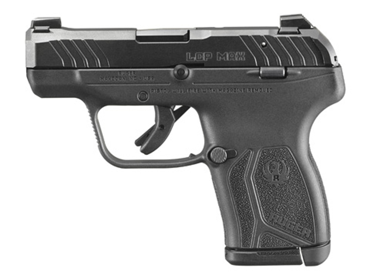 Ruger LCP Max .380 ACP, 2.80 Barrel, FO Front/Adj. Rear Sight, Black, 10rd
