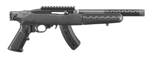 Ruger 22 Charger Takedown Railed Brace Mount 22 LR, Lightweight 10″ Threaded Barrel,15Rd Mag, Includes Bipod