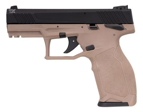 Taurus TX22, .22 LR, 4″ Barrel, 16rd, Threaded Barrel, Black Slide, Flat Dark Earth