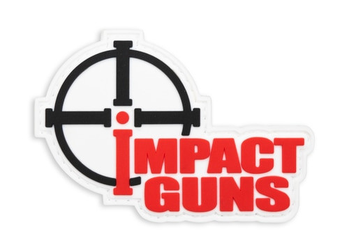 Impact Guns Logo Patch, PVC, Velcro Backed, 3″x2″