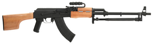 Century AES-10B RPK 7.62x39mm, 21.5″ Barrel, Black, Wood Furniture, Includes Bipod, 30rd