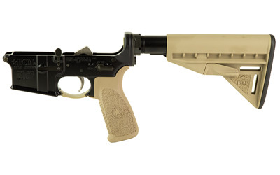 Bravo Company, Complete Lower Receiver, AR-15, Multi Caliber, Anodized Finish, Flat Dark Earth, BCM Mod 3 Stock, 7075 T6 Aluminum, Factory Cosmetic Blem