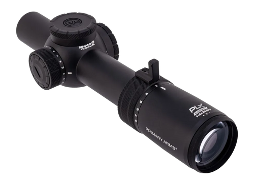 Primary Arms PLxC 24MM Objective, 1-8X Magnification, 30mm Main Tube, 1st Focal Plane, Illuminated ACSS NOVA Reticle, .1 MRAD, Black